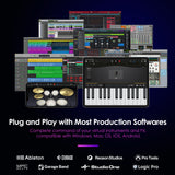 Lekato 25-Key Midi Controller Keyboard Piano Mini Usb Keyboard Bluetooth Midi 8 Backlit Drum 8 Rgb Music Keyboard Instruments
