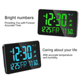 Tuya WiFi Intelligent Thermometer Hygrometer Desktop Clock - LED Display, Support WIFI Auto-Calibration for Home, School, Warehouse.