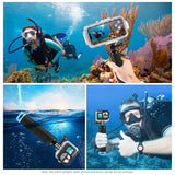 PULUZ PU868B ating Handle Grip Waterproof Selfie Stick 1/4in&Strap for GoPro Hero 12/11/10/9 Insta360 DJI Osmo Action Camera