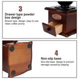 Kitchen Tool Mini Spice Mill Grinding Manual Coffee Grinder Hand Crank Coffee Maker Retro Vintage Handmade Coffee Beans Wooden