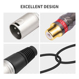 30Cm RCA Female To 3Pin XLR Male Shielded Converter Audio Adapter Patch Cable