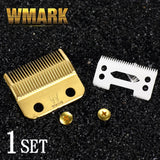 WMARK Professional Clippers Hair Cutting hine High Carbon Steel Accessories Golden with Ceramic Blade for Cordless