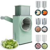 Manual Rotary Potato Chip Slicer Cutter Kitchen Gadget Shredded Potato Cheese Machine 3 in 1 Vegetable Chopper Multifunction