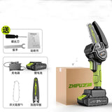 4 Inch Mini Electric Chain Saw With Indicator Rechargeable Woodworking Tool For 21V Battery