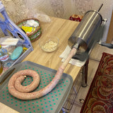 Stainless Steel 6 LBS/3 KG Manual Sausage Meat Stuffer Sausage Maker Syringe Set With Suction Cup Sausage Filling Machine