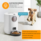 Pet  Food Feeders Food Dispenser 4.5L With Voice Record Pet Bowl Automatic Dog Cat Food Container Auto Cat LCD Screen Timer
