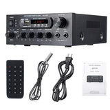 1200W 220V Bluetooth Hifi Amplifier - 33BT Stereo, LED Digital Audio Amplifier, Aux FM Radio. EU Plug
