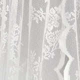 1PC Rose Flower Pattern Lace Door Curtain - Garden Style, Suitable for Various Room Types