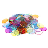 100Pcs/lot Plastic Poker Chips Bingo Board Games Markers Tokens Kids Counting Toy Family Club Party Supplies