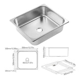Single Sink Bowl Undermount Single Bowl 304 Stainless Steel Fast Discharge Brushed Surface  Appearance Recessed for Boat