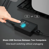 with Push Button Printer Sharer 2.0 Switch High Speed Usb Kvm Switcher 2 1 Out for Easy Computer Sharing