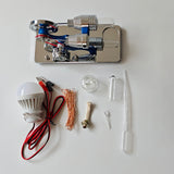 Hot Air Stirg Engine Electricity Generator Motor Model LED Bulb Flywheel Design Science Experiment CNC Aluminum Alloy Base