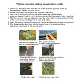 440*200Cm Sun Awning Camping Use Pergola Outdoor Tail Suv Side Tent Canopy Car Accessories