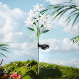 wer Light IP65 Waterproof LED Lily Lamp Outdoor Solar Garden Lights for Patio Yard Decoration