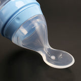 2 PCS Silicone Food Dispensing (120Ml, Ideal 4 Months Babies) Squeeze Feeder With - Spoon Bottle For Baby