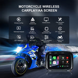 5 Inch Portable Motorcycle GPS Navigator Waterproof 1000nit Screen Display Support Wireless Carpaly Android Auto Dual Bluetooth
