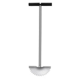 Garden Trimming Scraper Half Moon Shape T-Grip Handle Sharp Serrated Lawn Trimming Scraper With Handle Lawn Edger