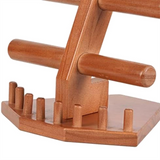 Wooden Holder Jewelry Brown 3 Tier Bangle Rack Bracelet Display Stand for Lady Bathroom Store Bedroom
