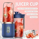 1set, Electric Portable Juicer With 2 Cups, USB Rechargeable Mini Blender Fresh Juice Cup, Personal Size Blender For Smoothies
