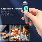 Alcohol Tester Portable High Accuracy Breathalyzer Non-Contacting Breath Detector USB Rechargeable with Digital LED Screen