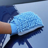 1PC Double-sided Microfiber Washable Washing Care Gloves Cleaning Cloth Towel Mitt Car Accessories