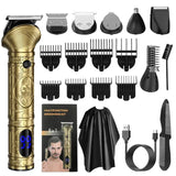 RESUXI LM-400/300/800/911 Stainless Steel T Blade Trimmer Men Shaver Rechargeable Baldheaded Hair Clippers Cutting hine