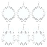 6Pack 3D Sublimation Wind Spinner Blanks  White Sublimation Wind Spinner Blanks For Indoor Outdoor Garden Decoration