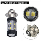 H6/P15D LED Motorcycle Headlight Bulb Super Bright Yamaha YFZ450R Rhino 700 Raptor YFM660 TRX for Bike Moped Scooter ATV