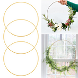 12 Inch Floral Hoop Centerpieces Table, Metal Wreath Ring with 10 PCS Place Card Holders for Wedding