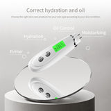 Skin Moisture Tester Handheld LCD Digital Skin Moisture Detection Facial Oil Tester Skin Analyzer For Home Use Skin Care Machine