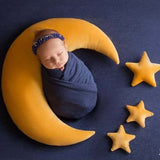 Baby Hat Posing Moon Pillow Stars Set Newborn Photography Infants Photo Props Accessories