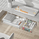 Self-Adhesive Drawer Undertable Hidden Box Organizer Desk makeup Stationery Rack Underwear Sundries Storage