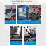 100MM Circular permanent magnet sucker magnetic pole 0.5+1.5 strong disc internal external grinding magnetic trolley magnetic