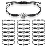 24 Piece Bracelets, Charm Bracelet, Braided String Bracelet With Volleyball Pendant Decoration
