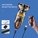 Kemei Km-Rs503 Double Head Portable Printing Graffiti Rechargeable Long Life Usb Electric Shaver