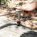 Hand Auger Wrench Multifunctional Survival Gear Wood Drill Bit with Leather Case for Outdoor Activities Bushcraft