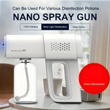 380ml electric nano disinfection gun - blue light atomization steam wireless atomization disinfection of chives