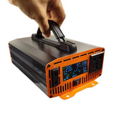 2600W Pure Sine Wave Inverter -- 12V/24V/48V/60V/72V Converter for Home, RV and Off-Grid Solar Systems + 2 AC Outlet & LED Light
