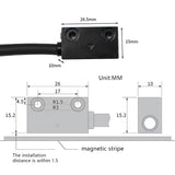 Integrated Digital Display Magnetic Grid LP02 High-Precision Instrument Woodworking Aluminum Straight-Angle Cutting