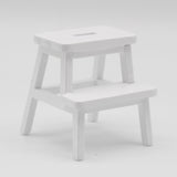 1/12 Dollhouse Miniature Cat Step Wooden Kitten Footstool Double-Layer Sit Chair Holding Stool