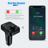Bluetooth 5.0 Car MP3 Player FM Transmitter Wireless Handsfree Audio Car Kit LED Digital Dual USB Fast Charger Car Accessories