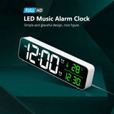 Table Digital Mirror Alarm Clock Watch For Bedrooms Snooze Function Electronic Desk Clocks