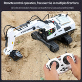 Large 2.4G Alloy Remote Control Excavator Dump Truck Bulldozer Engineering Vehicle Children's Toy