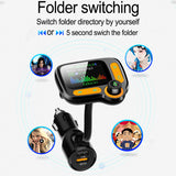 JINSERTA Car MP3 Music Player Bluetooth AUX Car Kit Wireless Handsfree Audio Receiver QC3.0 USB Fast Charger FM Transmitter
