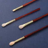 4pcs Rosewood eye brushes set high grade natural animal hair