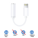 Auxiliary audio splitter lighting to 3.5mm jack cable IOS headphone adapter for iPhone 13 12 11 X 8 7