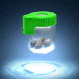 CRUSHER Luminous Dry Herb Grass Jar LED Transparent Magnifier Glass Storage Spices Tobacco Box Smoking Accessories