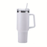 1pc Reusable Vacuum Tumbler With Straw 30oz/40oz - Double Layer Stainless Steel Insulated Drinking Cup, Car Handy