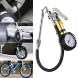 0-220Psi Air e Tyre Pump Iator Heavy Duty Gun with Rubber Hose Pressure Gauge High Precision for Car Truc Tires