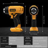 Electric with 4 Nozzles Heat Shrink Wrapping Cordless Handheld Hot Air Gun Fit for 20V Battery (No Battery)